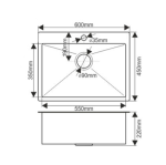 Chiuvetă de bucătărie Melana Profline 6045 Satin-Gold D6045HG (grosimea oțelului - 3mm)  - imagine 3