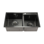 Chiuvetă dubla Melana Profline 7240 Satin-Grafit S7240HB (grosimea oțelului - 3mm) 