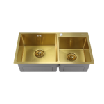 Chiuvetă dubla Melana Profline 7843 Satin-Gold S7843HG (grosimea oțelului - 3mm)