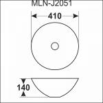 Раковина инакладная Melana  805-J2051 — изображение 3