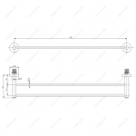 Bara dubla pentru prosoape Melana 867002 - imagine 2