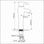 Смеситель для раковины Melana F-001CBK 